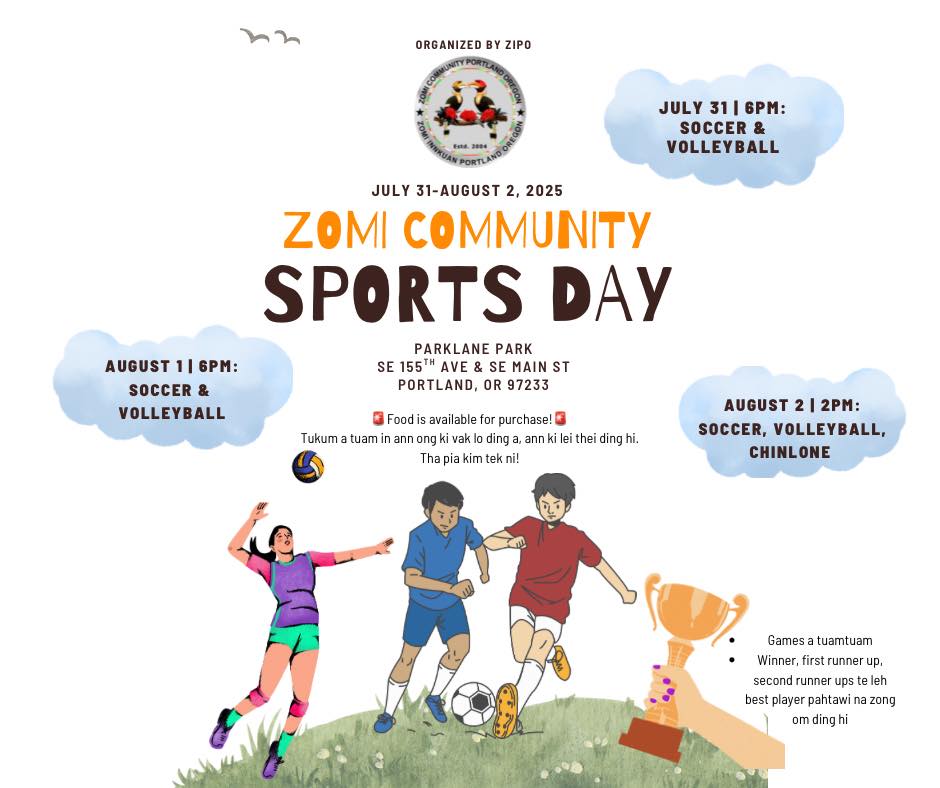 Zomi Community Sports Day Poster